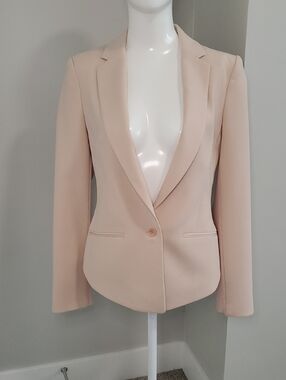 BCBGMaxAzria Pale Blush Single-Button Blazer